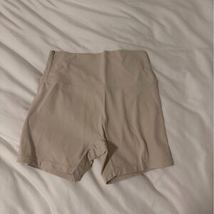 SHEIN Women's Athletic Biker Shorts in Beige